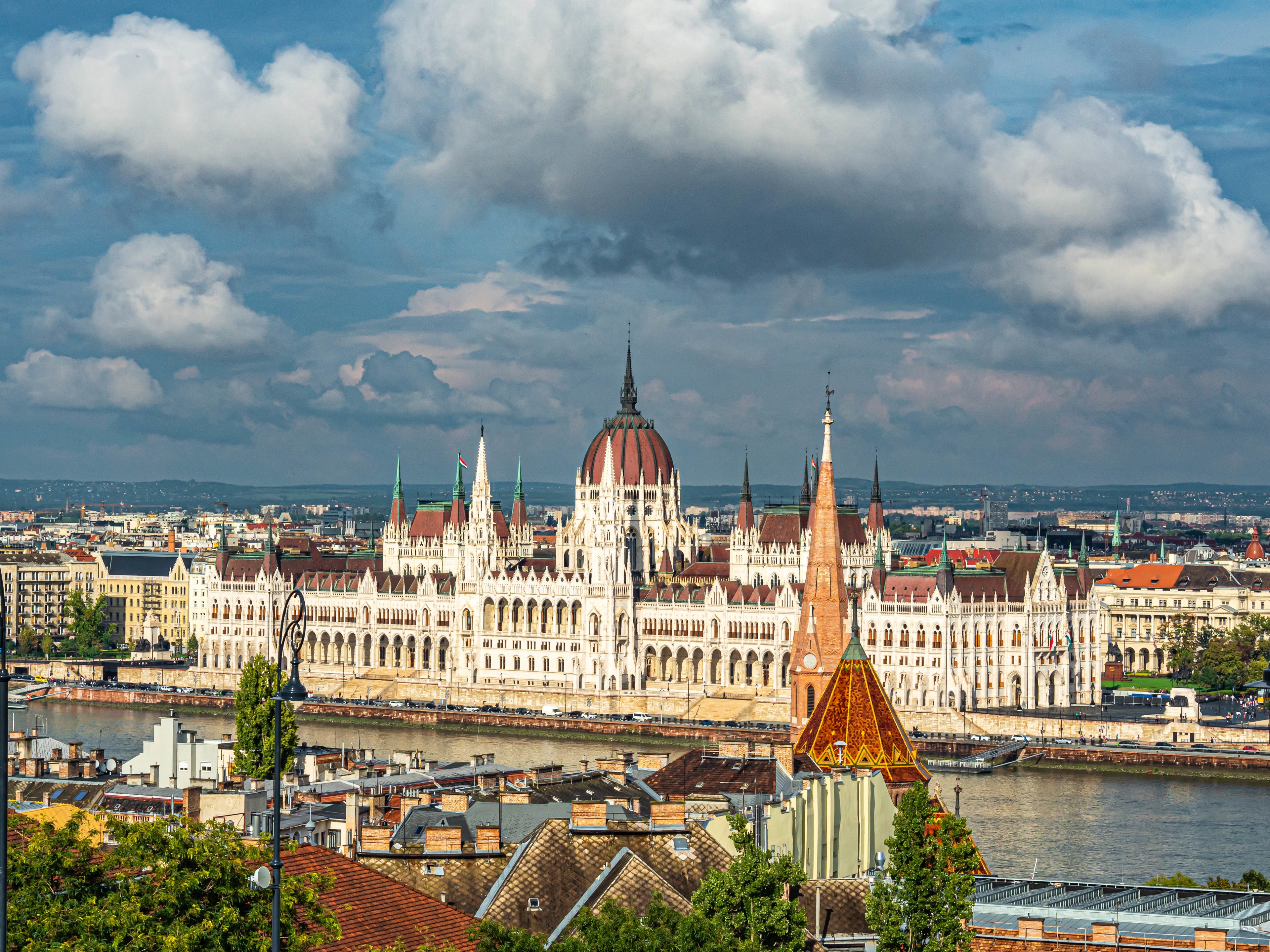 Hungarian architecture with historic arches